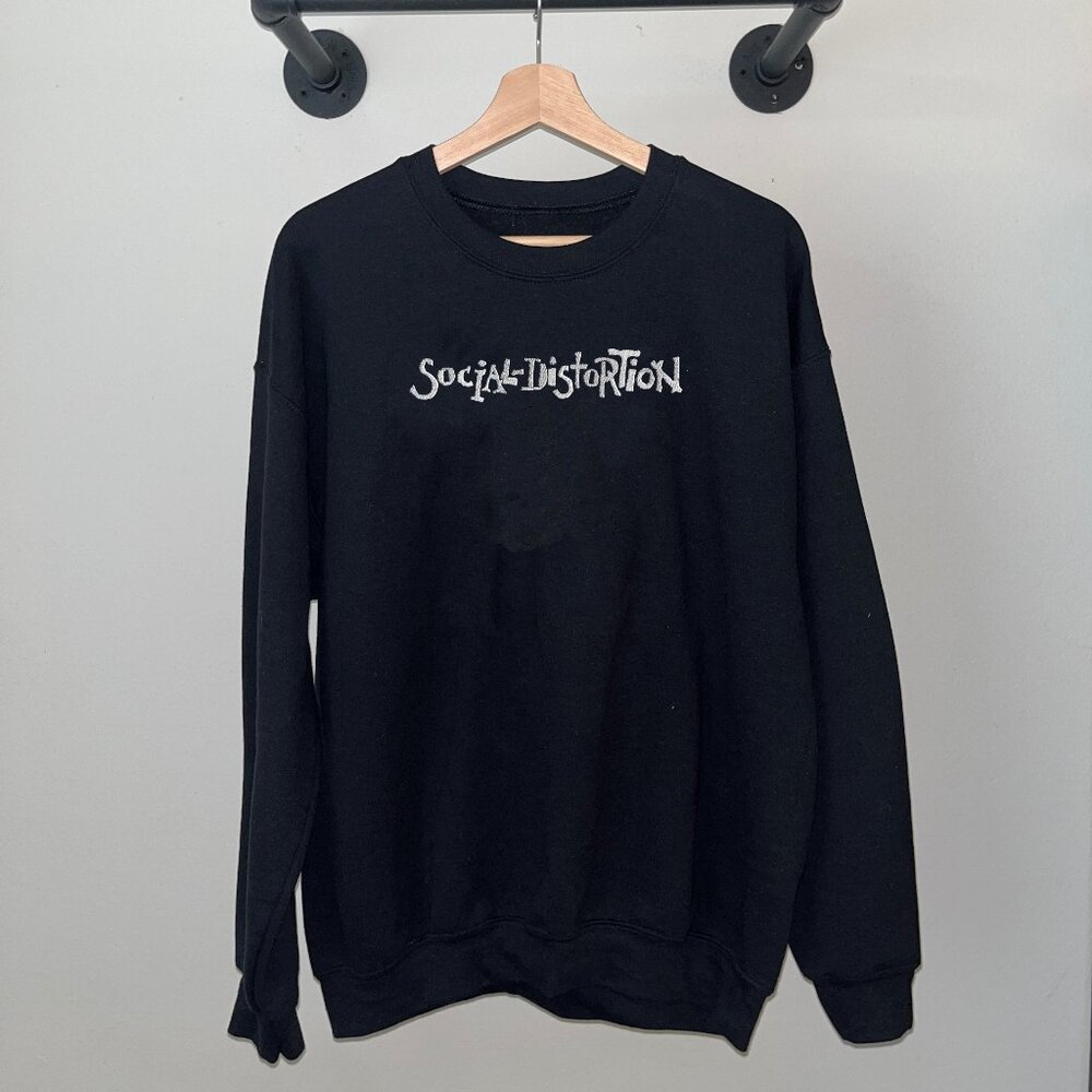 Black Social Distortion Hardcore Punk Rock Band Crewneck Sweatshirt